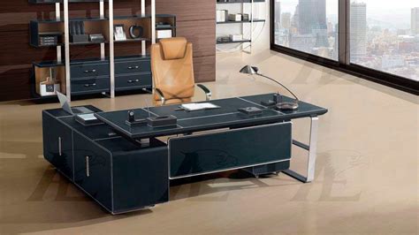 Black Faux Leather Desk Ae 61 Desks