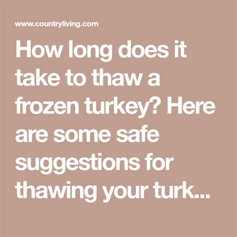 Larger cuts or whole birds (like a turkey) take about 24 hours per five pounds to thaw. Help! How Long Does It Take to Thaw a Turkey? | Frozen ...