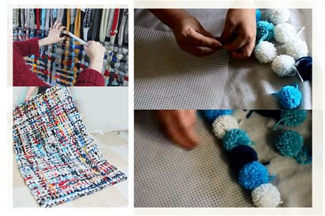 Idee Diy Hula Hoop Cari Pom Pom Shag Rug Crochet Necklace Crafts