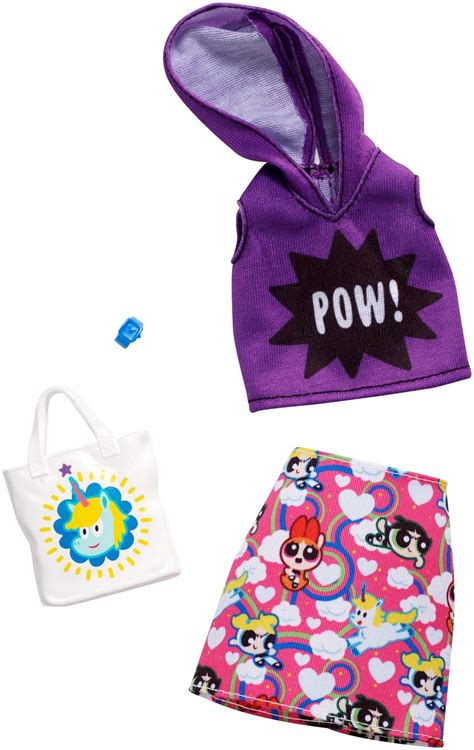 Barbie The Powerpuff Girls Clothes For Barbie Doll Purple Pow Hoodie