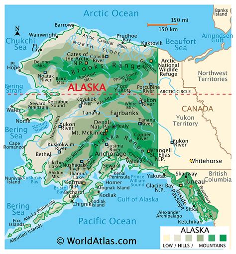Mapa De Alaska Con Nombres