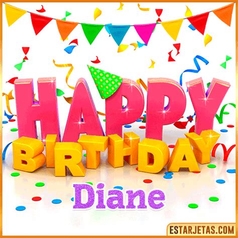 Feliz Cumpleaños Diane Imágenes  Tarjetas Y Mensajes