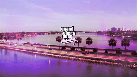 Grand Theft Auto Vice City Road Pink Logo Sea Lake