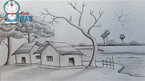 How To Draw A Easy Scenery With Pencil Shading We Need Someone To