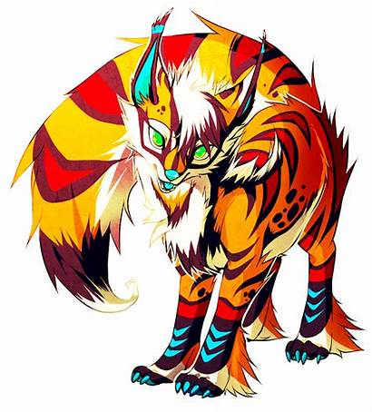 Wolf Anime Furry Colorful Cat Colored Animals