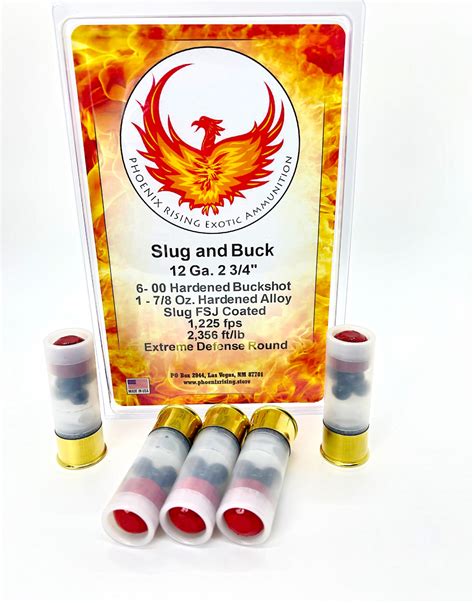 Slug And Buck 12 Gauge 2 34 5 Round Pack Phoenix Rising