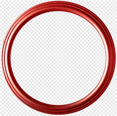 Round Red Frame Sticker Circle Red Disk Shape Red Circle White