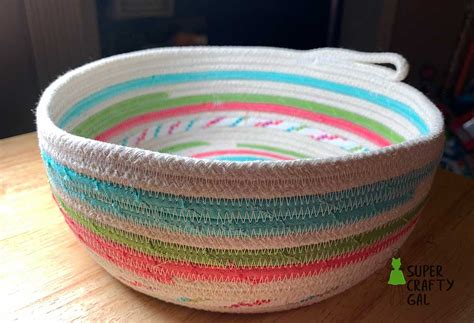 How To Make Fabric Rope Baskets Super Crafty Gal