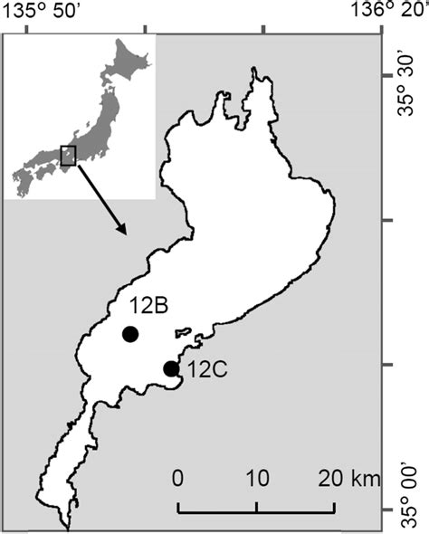 Map Of The Study Sites In Lake Biwa Japan This Figure Was Reproduced