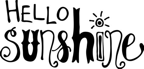 Calligraphy Lettering Hello Sunshine Hello