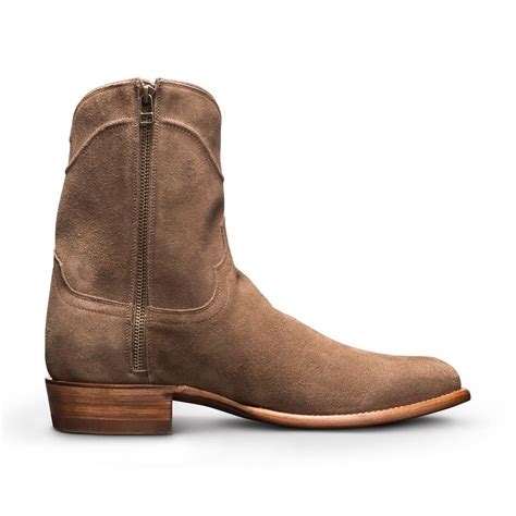 Mens Suede Zip Up Boot Waterproof Zipper Cowboy Boots The Roy