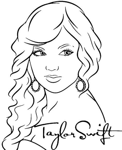 Free Printable Taylor Swift Coloring Page Free Printable Coloring Pages