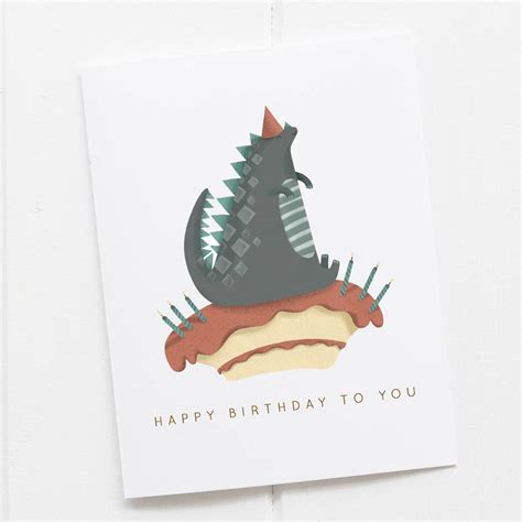 Dinosaur birthday card | lawn fawn critters from the past and birthday tags. Dinosaur Birthday Card By Lauren Radley | notonthehighstreet.com