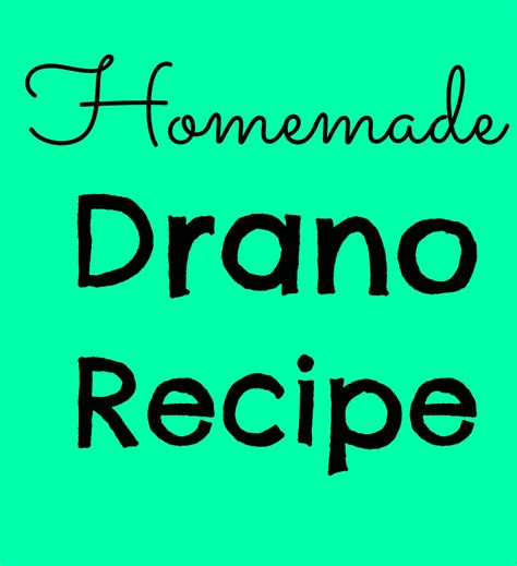 Homemade Drano Recipe