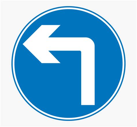 Turn Clipart Sign Means Turn Left Ahead Free Transparent Clipart