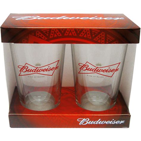 Budweiser Pint Glasses 2pk