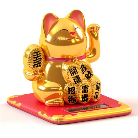 Maneki Neko Cat Gold 3d Model Cgtrader