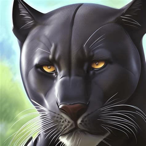 Realistic Whimsical Black Panther · Creative Fabrica