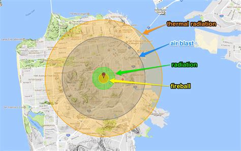 30 Nuclear Bomb Map Radius Mapping Online Source