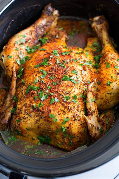 Slow cooker chicken breast is the most juicy, flavorful seasoned boneless skinless chicken breast that you won't believe was made in a crockpot! Slow Cooker Rotisserie Style Chicken | Cooking Classy ...