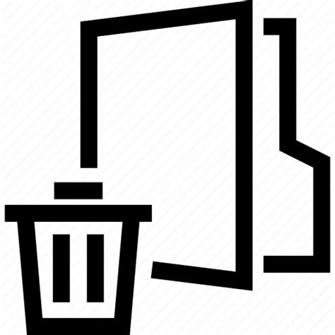 Delete Erase Folder Garbage Throw Trash Unused Icon