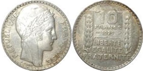 La pièce de cent francs panthéon est une monnaie qui a peu circulé et reste facile à trouver pour les collectionneurs. Pièce 10 francs Turin argent 1929 à 1939