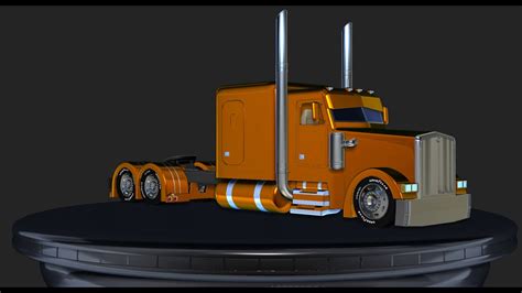 American Heavy Truck Peterbilt Custom Model Printing File Stl For 3d