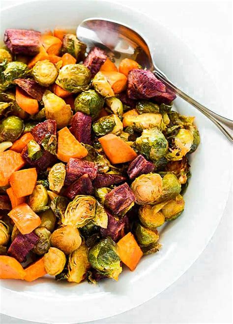 We enjoy these roasted sweet potatoes and brussels sprouts so much that i'm actually planning to make it this fall as a thanksgiving side dish! Maple Roasted Brussels Sprouts and Sweet Potatoes ...