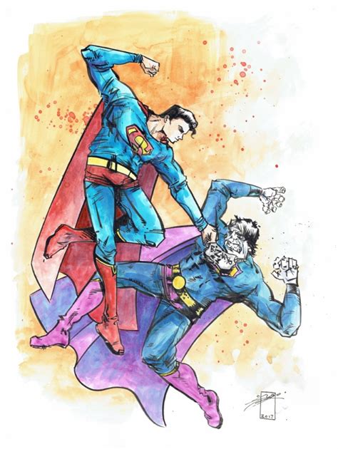 Superman Vs Bizarro In David Prices Commissions And Jam Pieces Comic