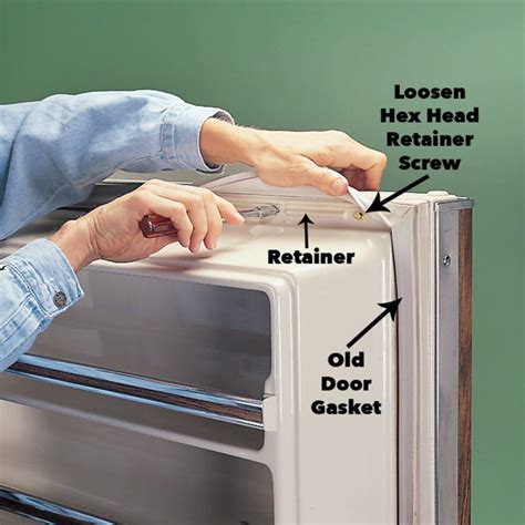 Use a screwdriver to loosen, but not remove, the screws. How to Replace A Refrigerator Door Gasket | The Family ...