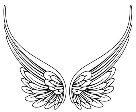 Angel Wings Lineart Clipart Best