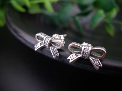 Chic Bow Silver Stud Earrings Hot Selling Handmade Jewelry Get FREE