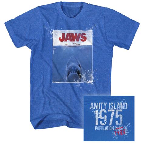 Jaws Amity Island Population Sign Mens Adult Unisex T Shirt