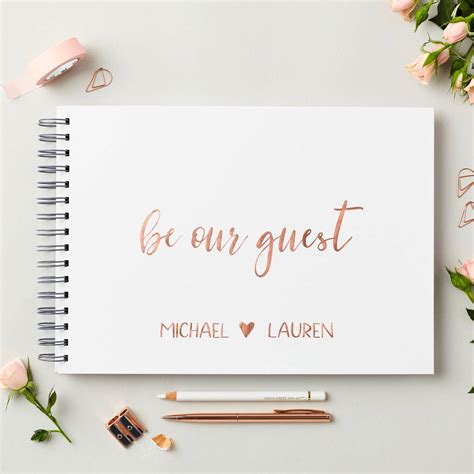 About our wedding guest book. Personalised Script Wedding Guest Book By Martha Brook ...