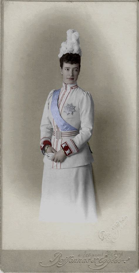 Dowager Empress Marie Feodorovna Wearing The Uniform Of Her Guards
