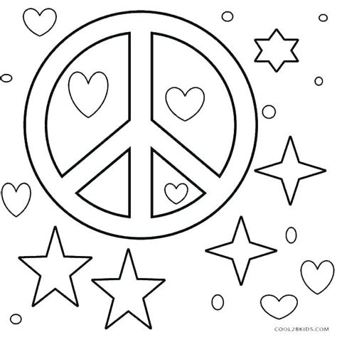 All peace symbol coloring pages are printable. Coloring Pages Of Hearts And Peace Signs at GetColorings ...