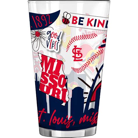Logo Brands St. Louis Cardinals 16oz. Native Pint Glass | Village Green