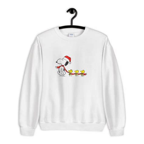 Peanuts Snoopy And Woodstock Christmas Holiday Sweatshirt Ferolos