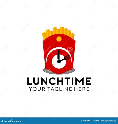 Creative Lunch Time Logo Design Vector Art Logo Stock Vector