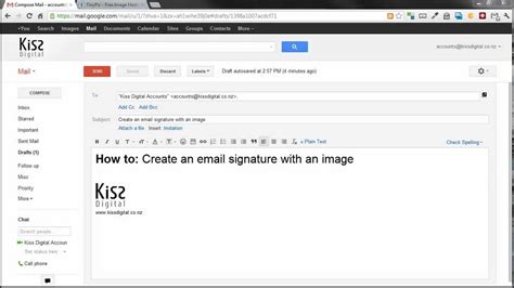 A new window will appear asking you to log in to your. How to Add an Image to your Email Signature in Google Mail ...