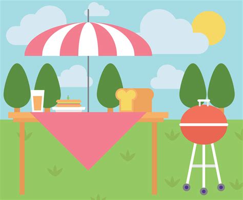 Picnic Barbecue Vector Art And Graphics