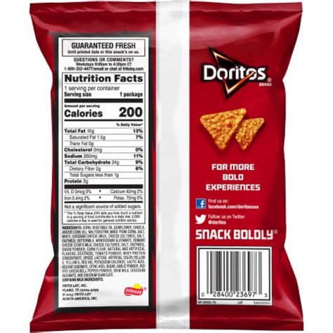doritos® nacho cheese tortilla chips 1 375 oz dillons food stores