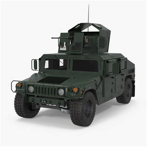 Humvee M1151 Enhanced Armament Carrier 3d Model Ad Enhancedhumvee