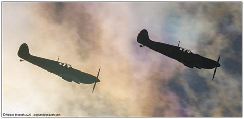 Spitfire Silhouette Two Mk A Spitfires At Duxford Oct Flickr