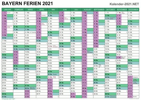 Ferienkalender 2021 bayern als pdf oder excel. FERIEN Bayern 2021 - Ferienkalender & Übersicht