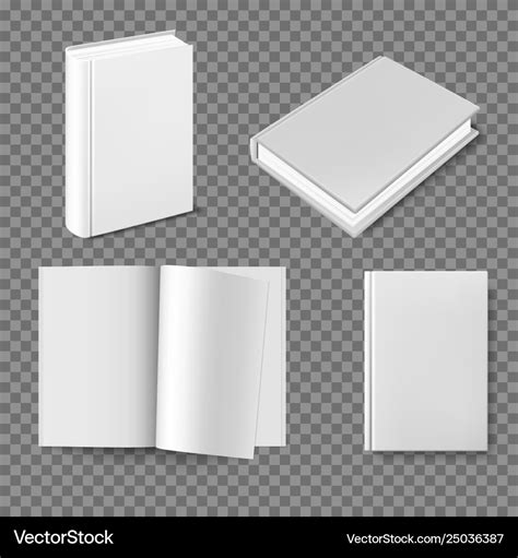 Set Blank Book Cover Template Royalty Free Vector Image