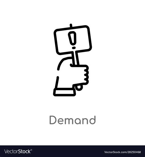 Outline Demand Icon Isolated Black Simple Line Vector Image
