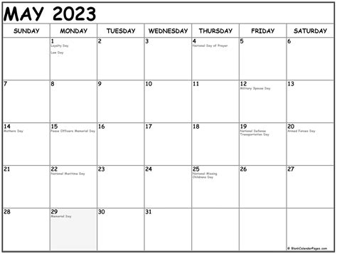 United States August 2023 Calendar With Holidays May To August 2023