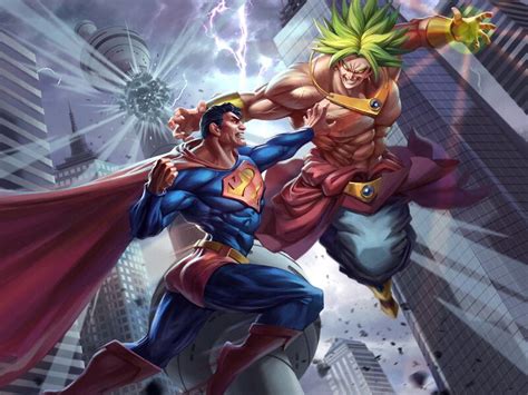 Artstation Legendary Battle Begins Dc Superman Vs Db Broly