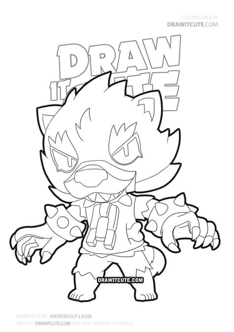 Leon is a legendary brawler who has the ability to briefly turn invisible to his enemies using his super. How to draw Werewolf Leon | Brawl Stars - Draw it cute # ...